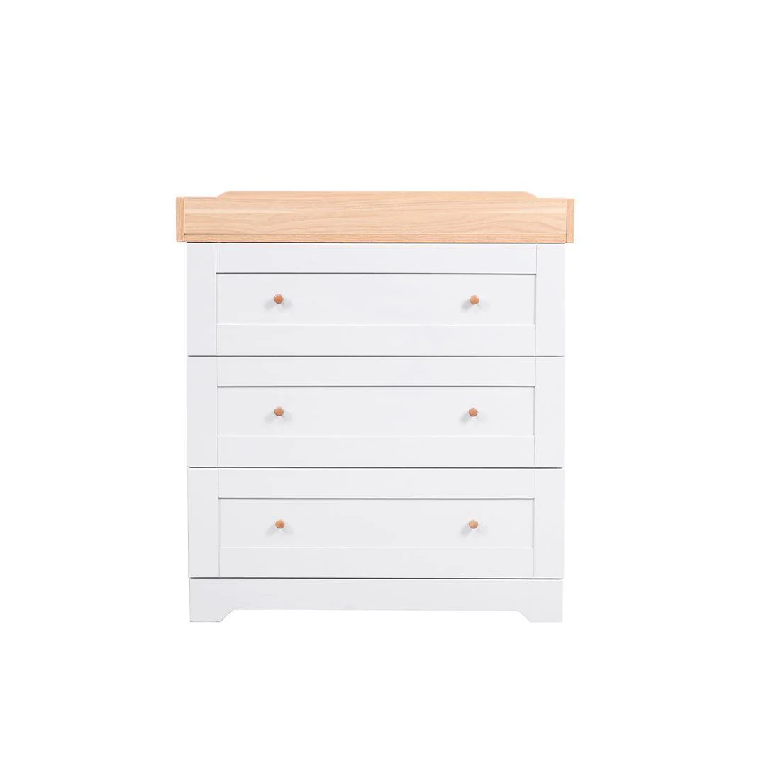 Tutti Bambini Rio Chest Changer - Dove Grey/Honey Oak