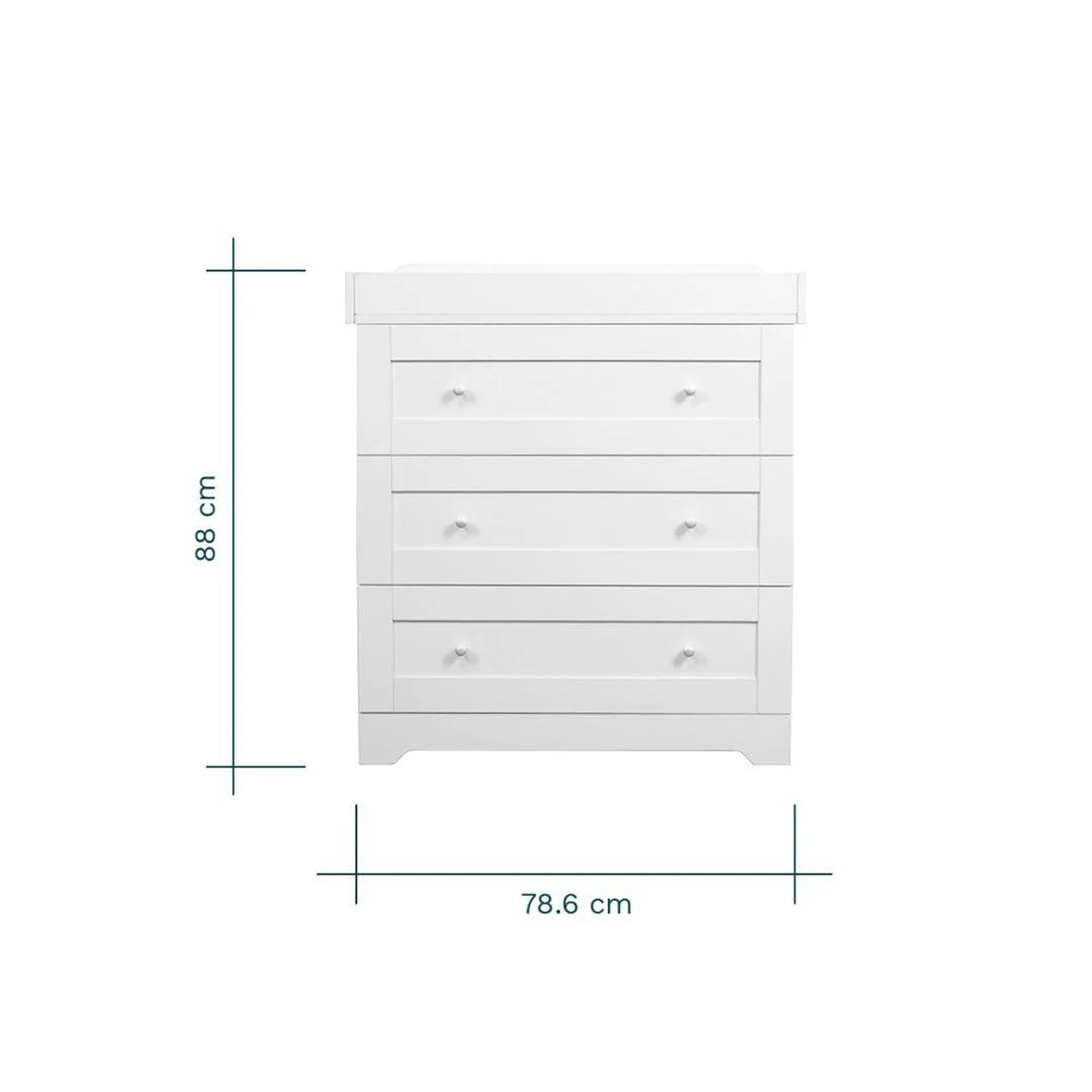 Tutti Bambini Rio Chest Changer - Dove Grey/Honey Oak - Image 3
