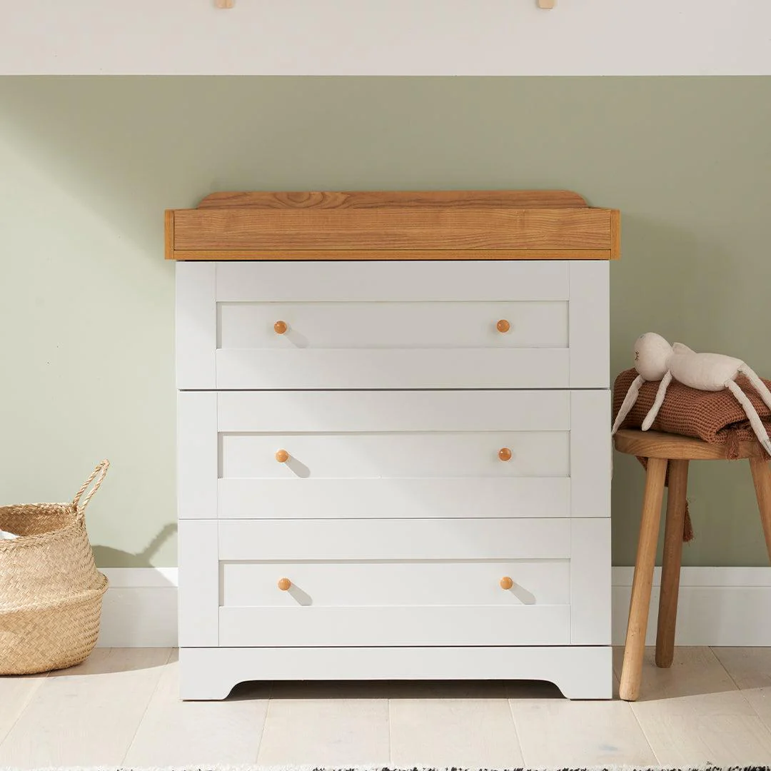 Tutti Bambini Rio Chest Changer - Dove Grey/Honey Oak - Image 5