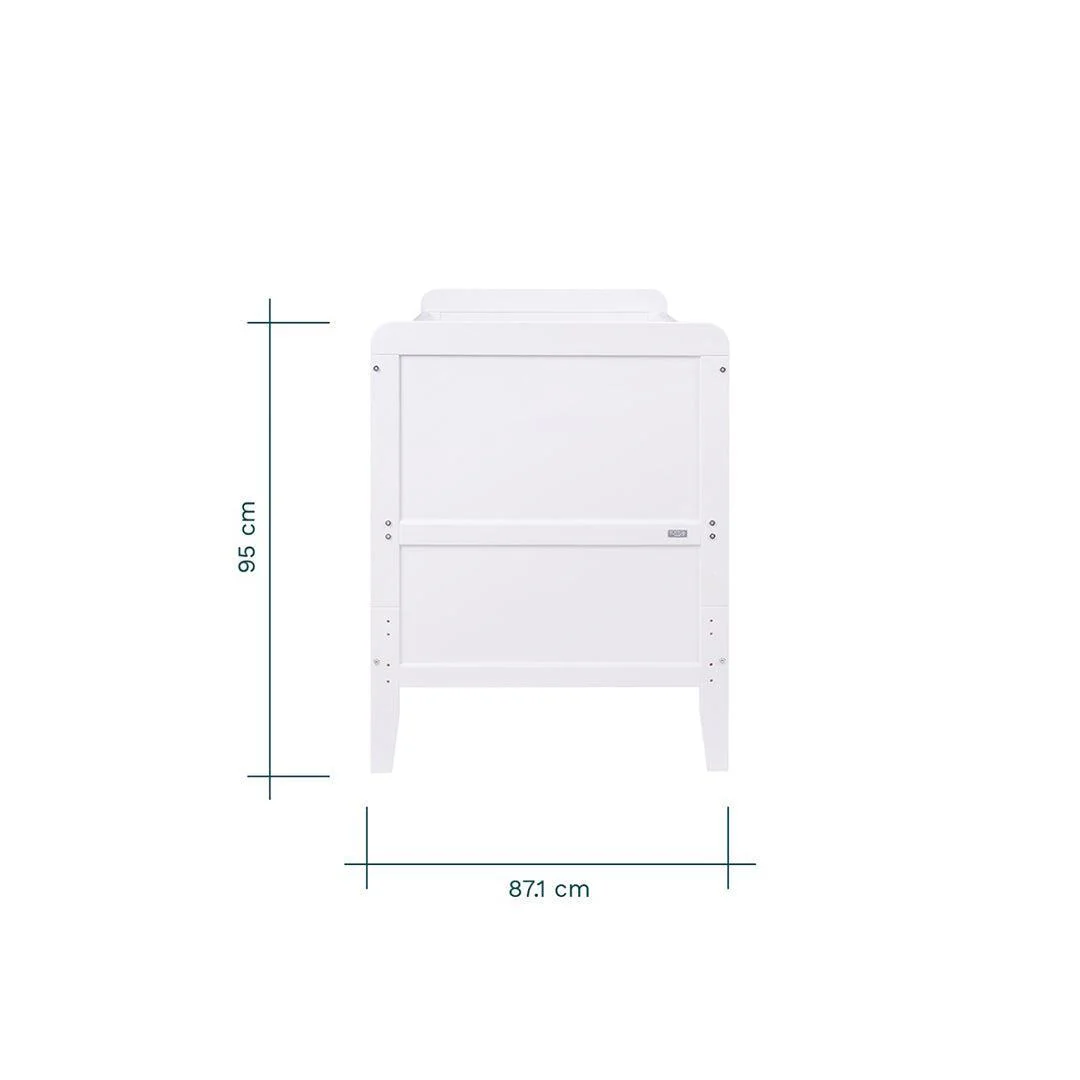 Tutti Bambini Rio Cot Bed with Cot Top Changer & Mattress - Dove Grey/Honey Oak - Image 10