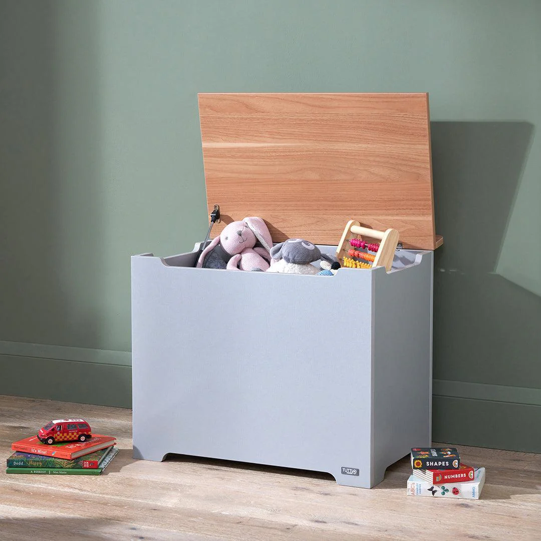 Tutti Bambini Rio Toy Box - Dove Grey/Honey Oak - Image 4