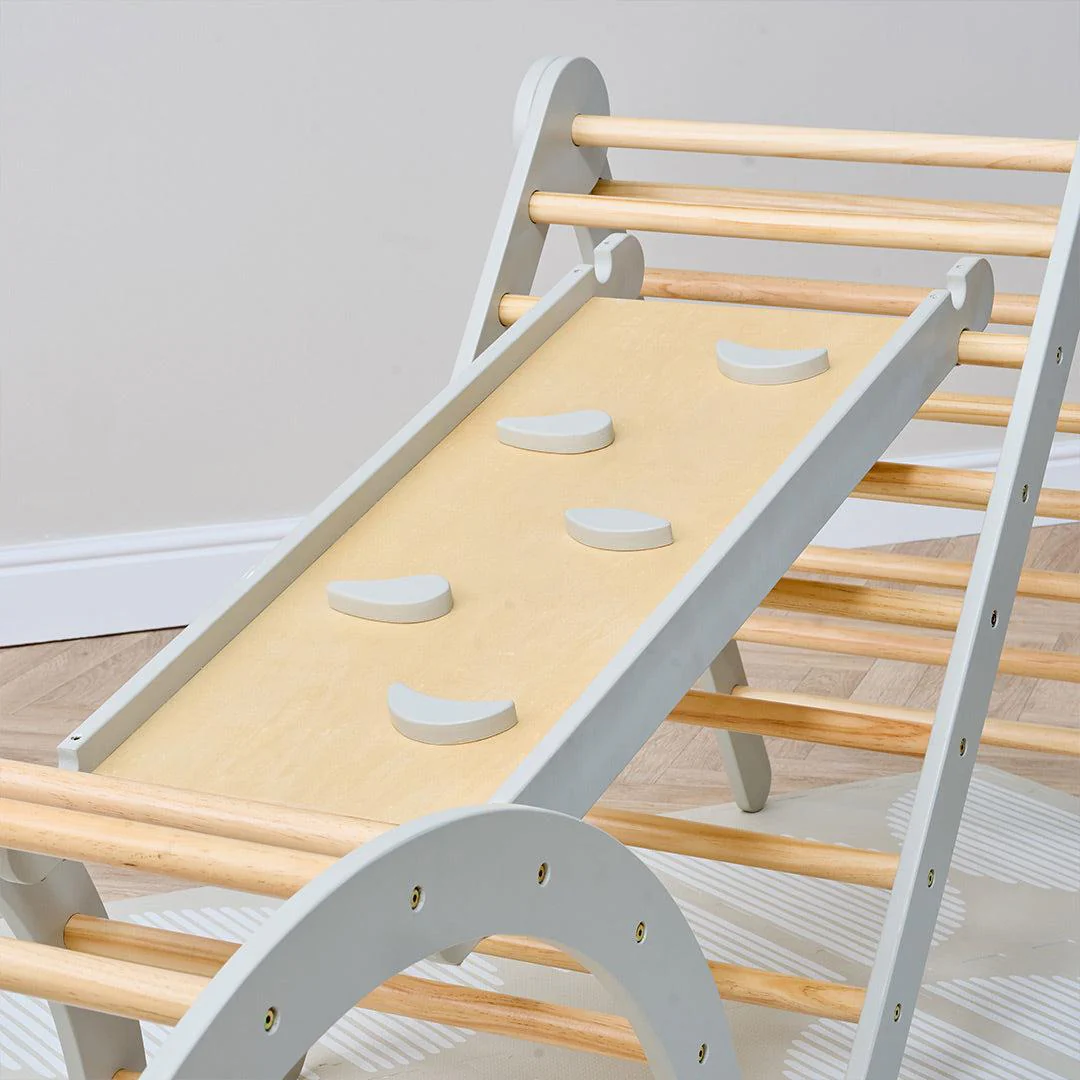 Tutti Bambini Scala Montessori 3 In 1 Pikler Climbing Frame With Climbing Wall - Mushroom - Image 5
