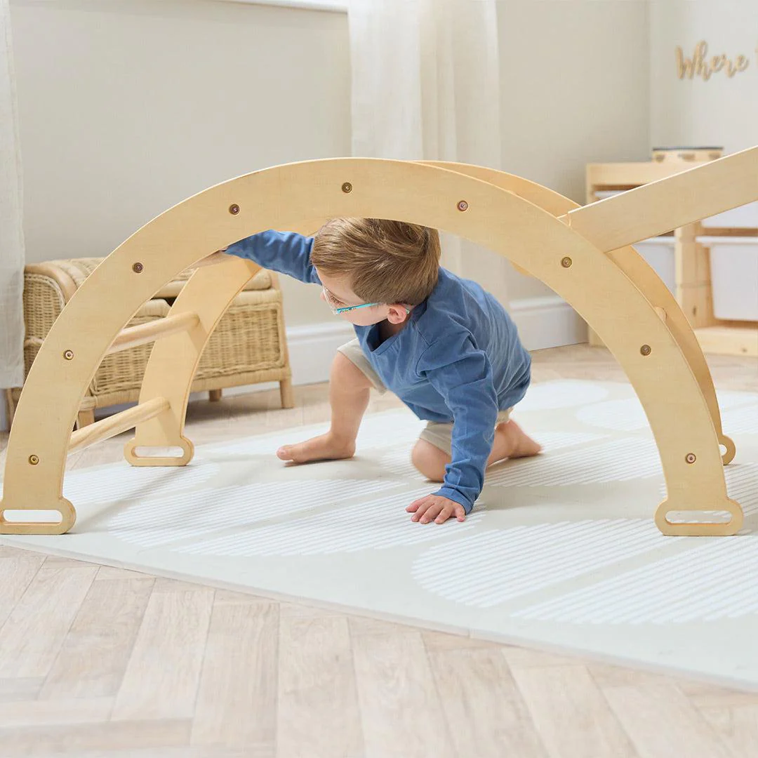 Tutti Bambini Scala Montessori 3 In 1 Pikler Climbing Frame With Climbing Wall - Natural - Image 10