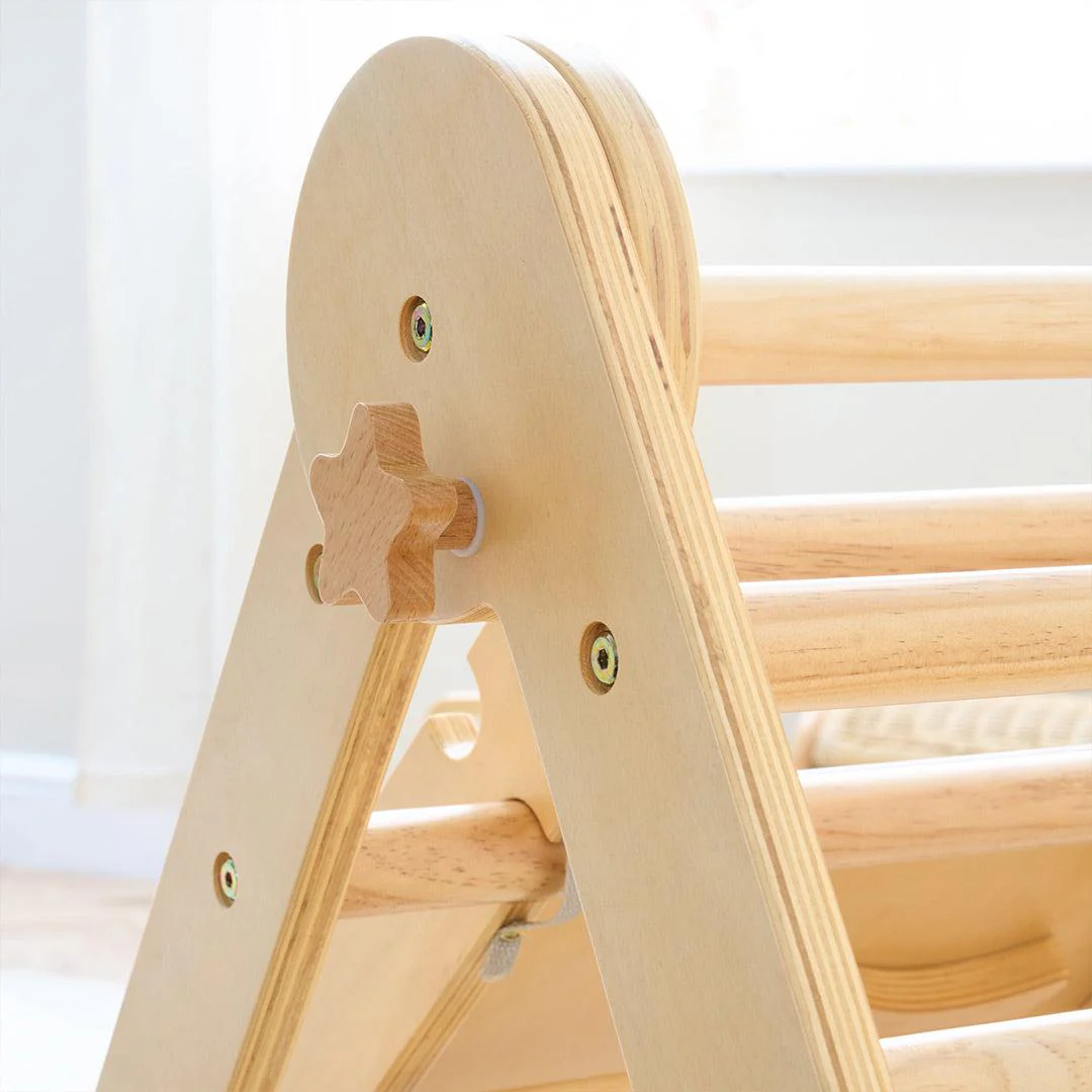 Tutti Bambini Scala Montessori 3 In 1 Pikler Climbing Frame With Climbing Wall - Natural - Image 14