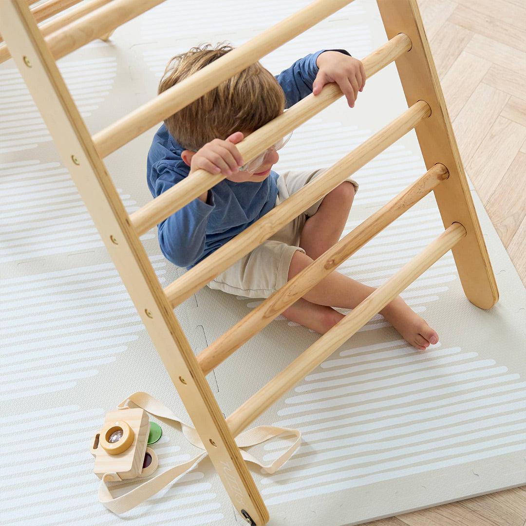 Tutti Bambini Scala Montessori 3 In 1 Pikler Climbing Frame With Climbing Wall - Natural - Image 7