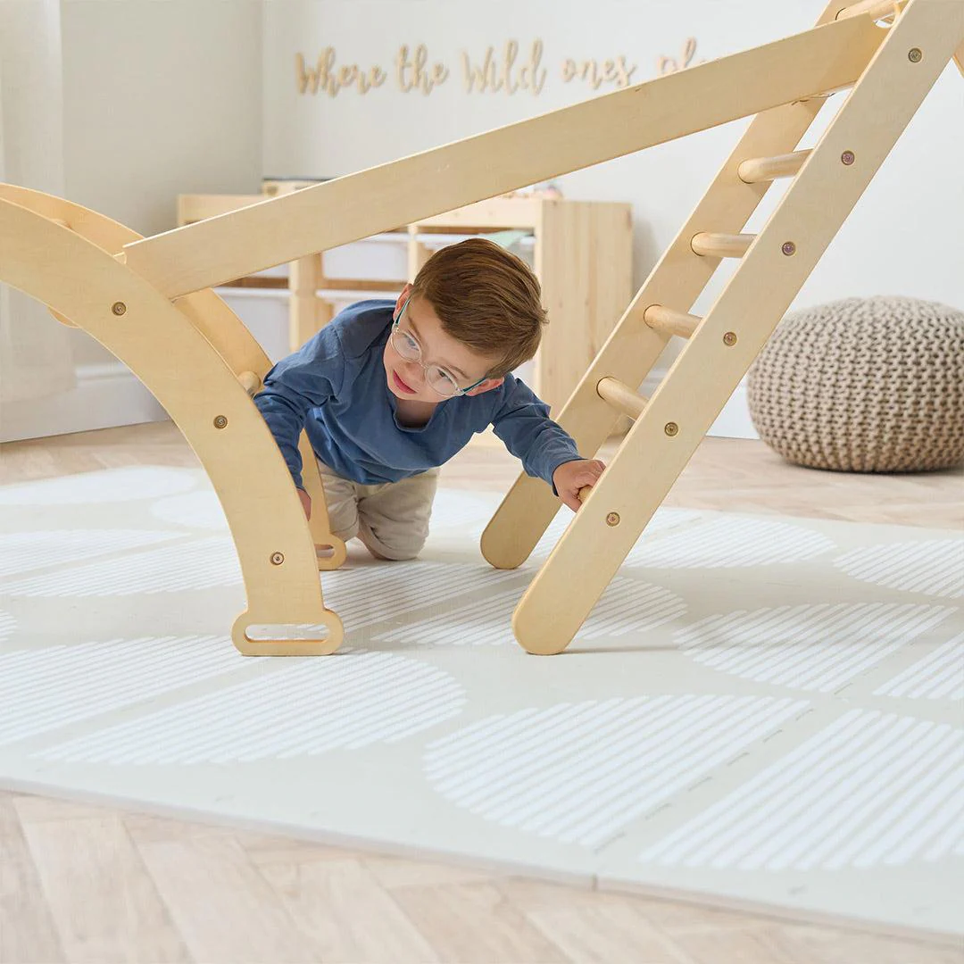 Tutti Bambini Scala Montessori 3 In 1 Pikler Climbing Frame With Climbing Wall - Natural - Image 9