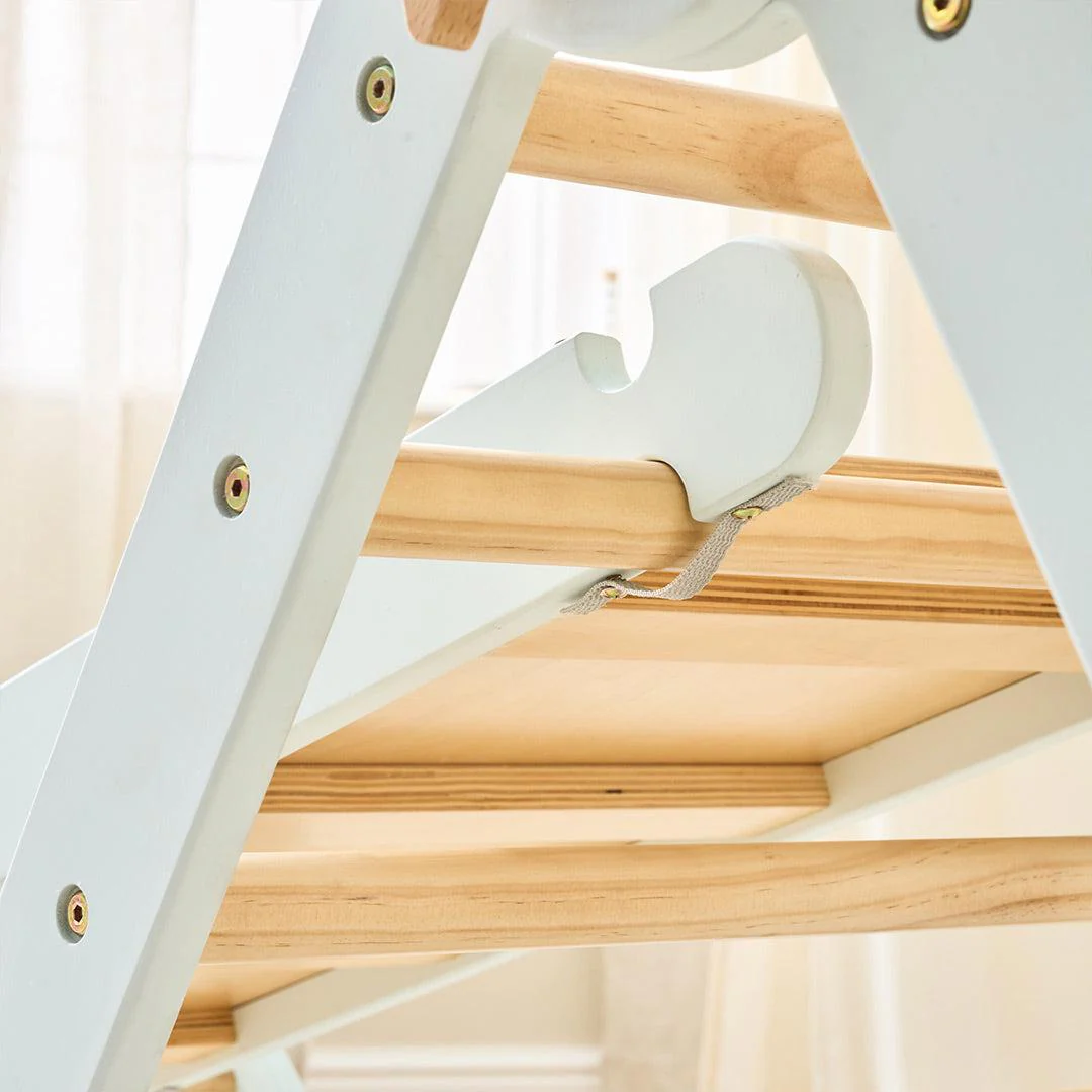 Tutti Bambini Scala Montessori 3 In 1 Pikler Climbing Frame With Climbing Wall - Sea Mist - Image 9