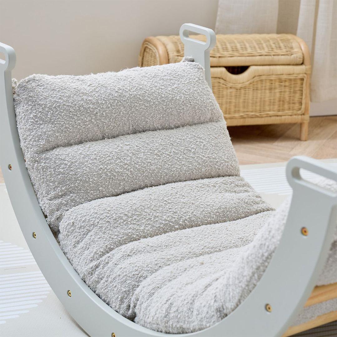 Tutti Bambini Scala Montessori Pikler Rocking Frame Cushion - Boucle Mushroom - Image 3