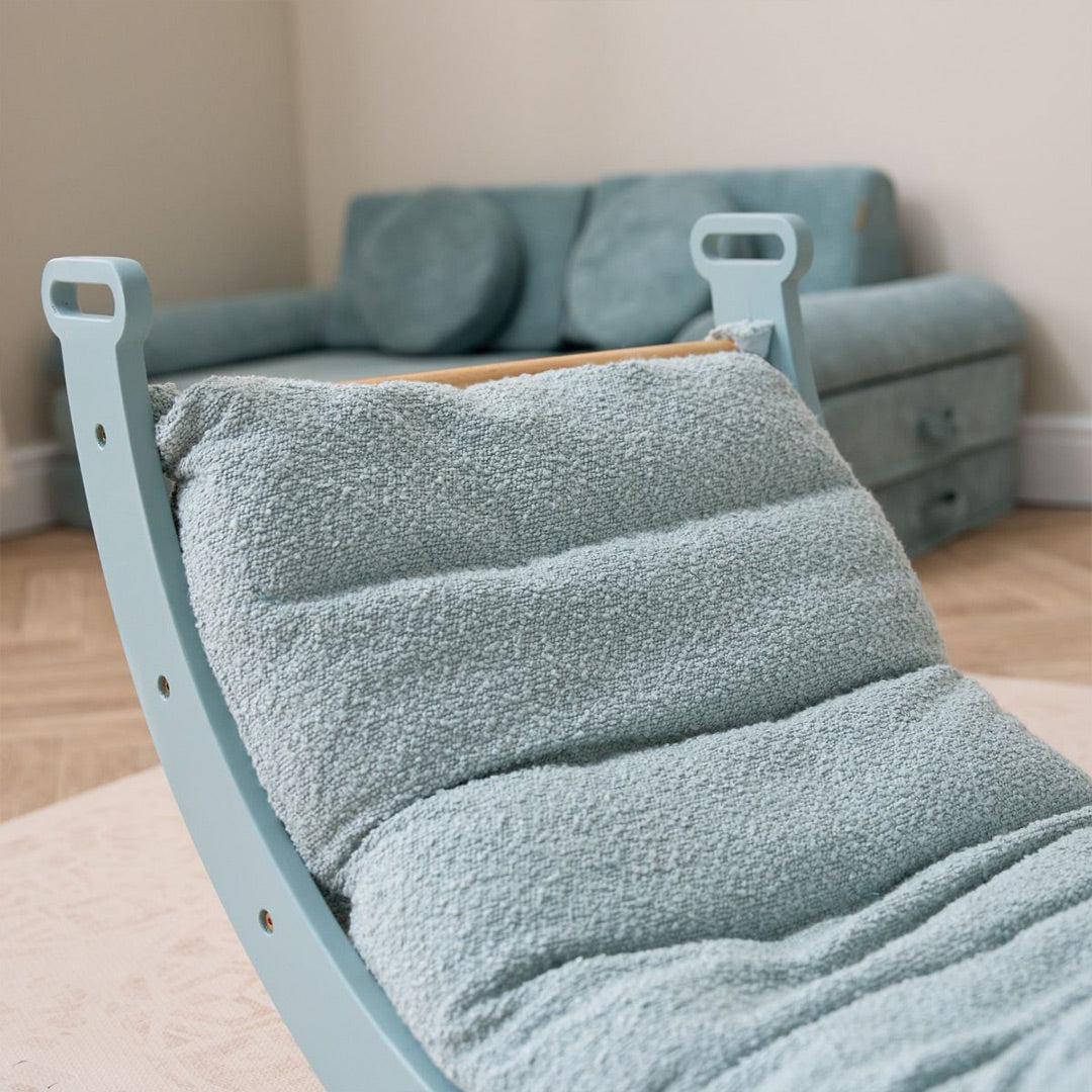 Tutti Bambini Scala Montessori Pikler Rocking Frame Cushion - Ocean Stone - Image 3