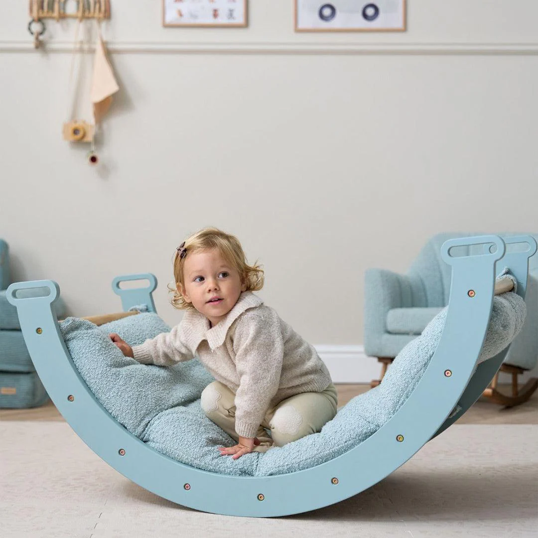 Tutti Bambini Scala Montessori Pikler Rocking Frame Cushion - Ocean Stone - Image 5