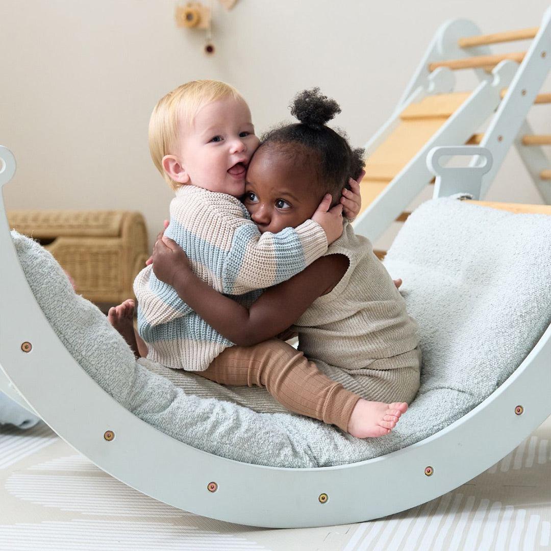 Tutti Bambini Scala Montessori Pikler Rocking Frame Cushion - Sea Mist - Image 2