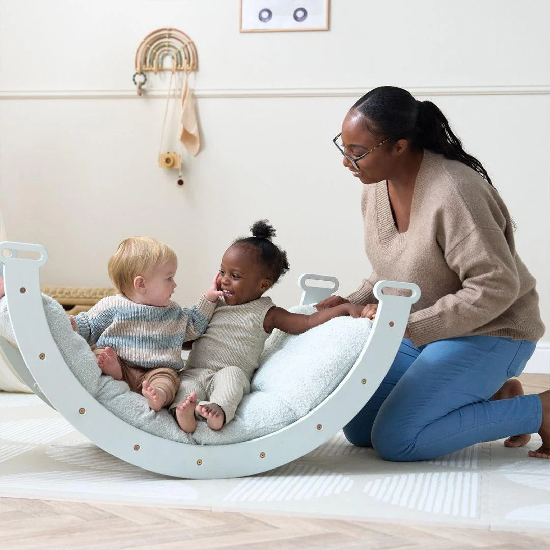 Tutti Bambini Scala Montessori Pikler Rocking Frame Cushion - Sea Mist - Image 4
