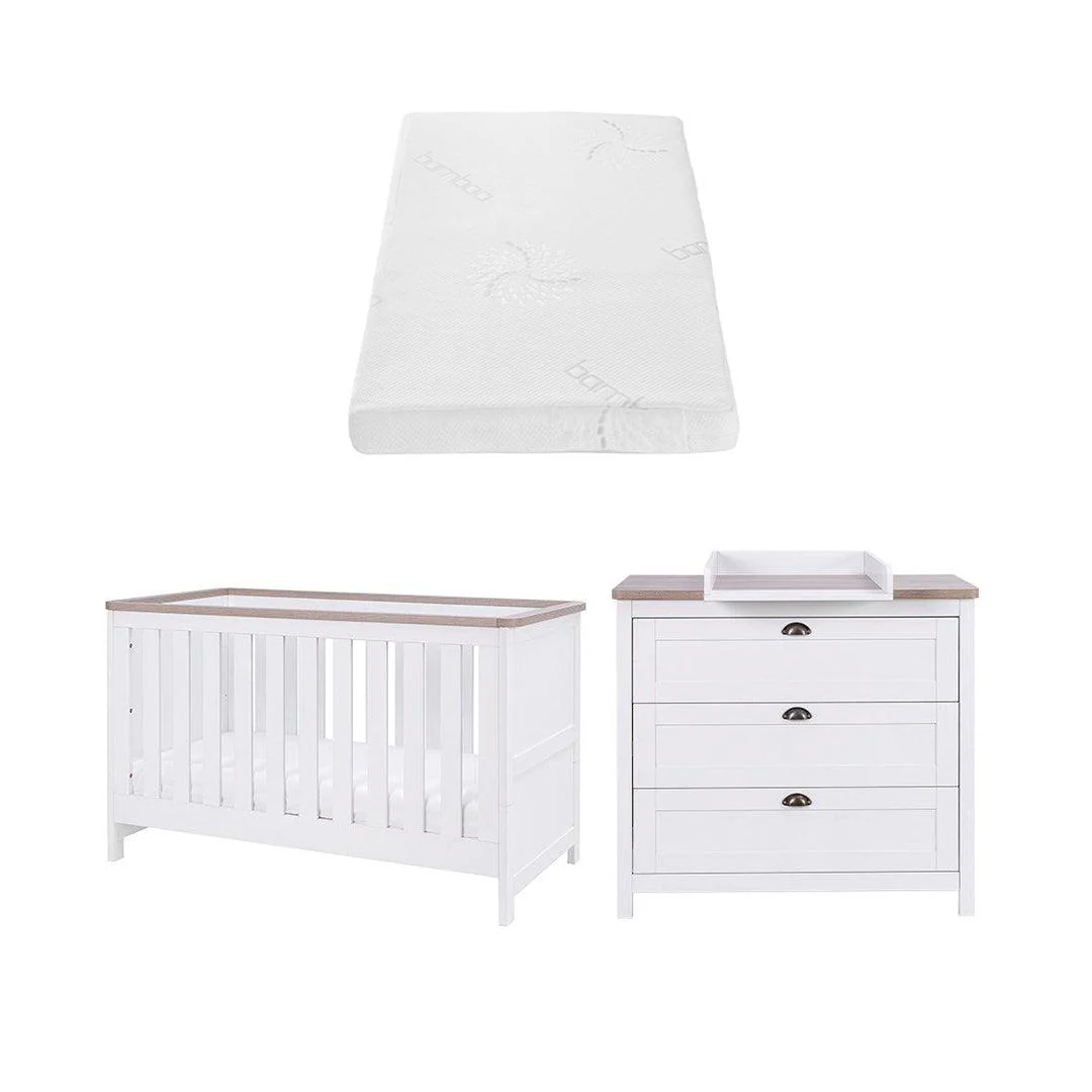 Tutti Bambini Verona 2 Piece Room Set - White/Oak - Image 11