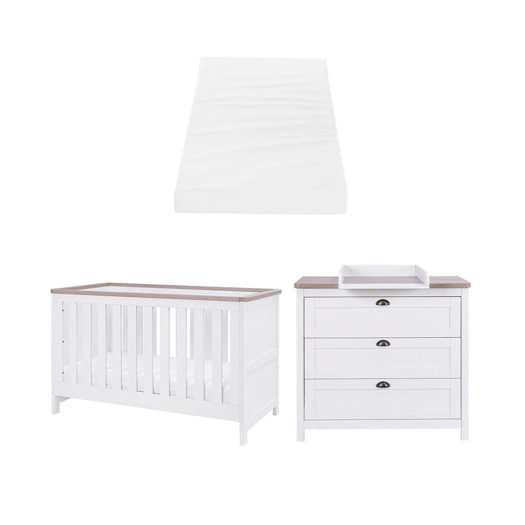 Tutti Bambini Verona 2 Piece Room Set - White/Oak - Image 12