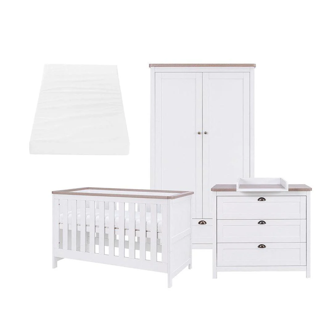 Tutti Bambini Verona 3 Piece Room Set - White/Oak - Image 16