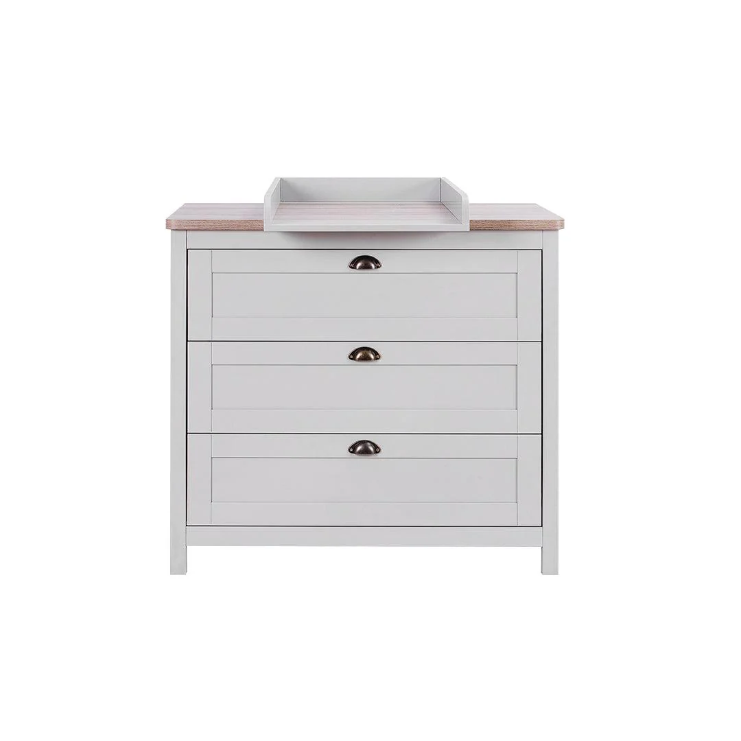 Tutti Bambini Verona Chest Changer - Dove Grey/Oak