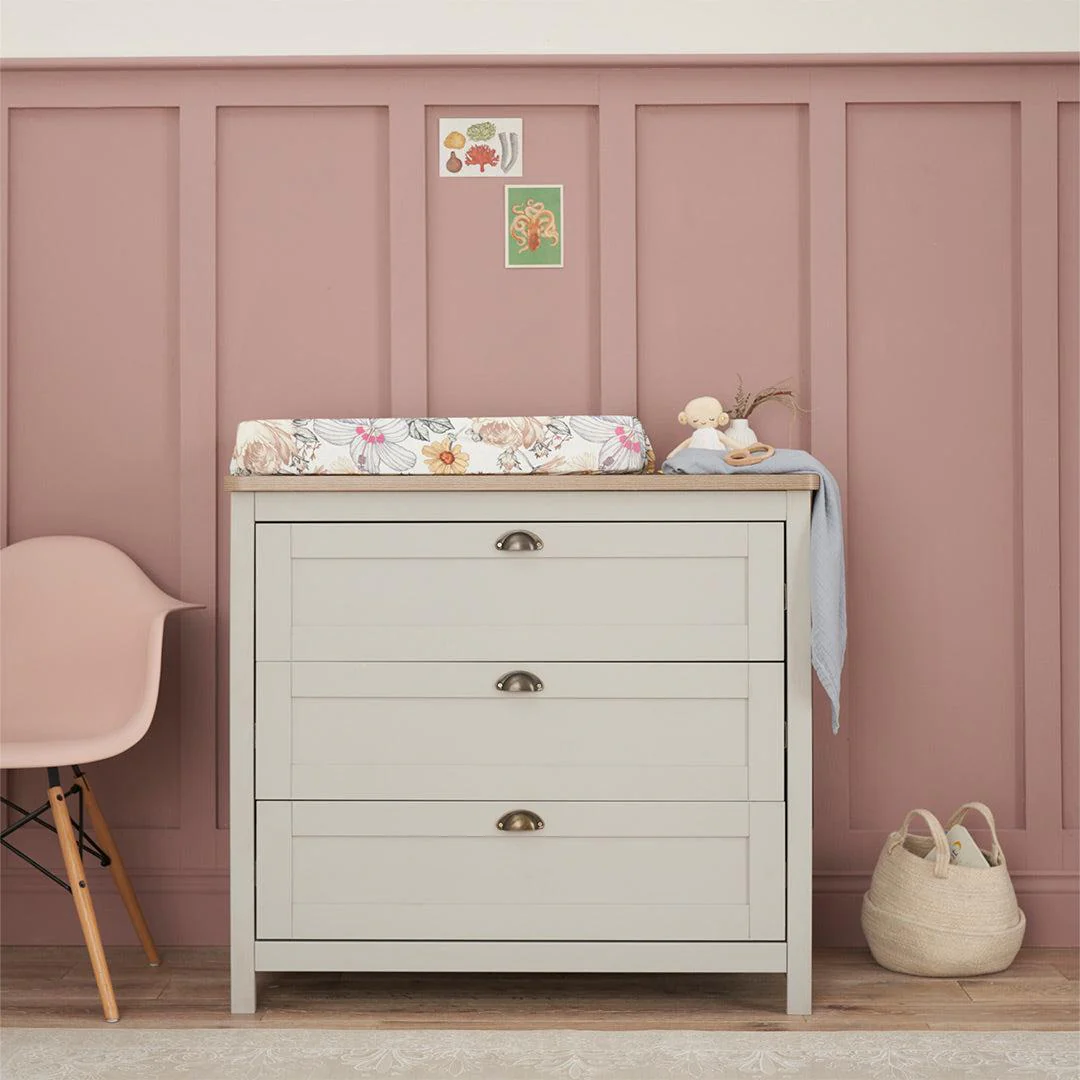 Tutti Bambini Verona Chest Changer - Dove Grey/Oak - Image 2