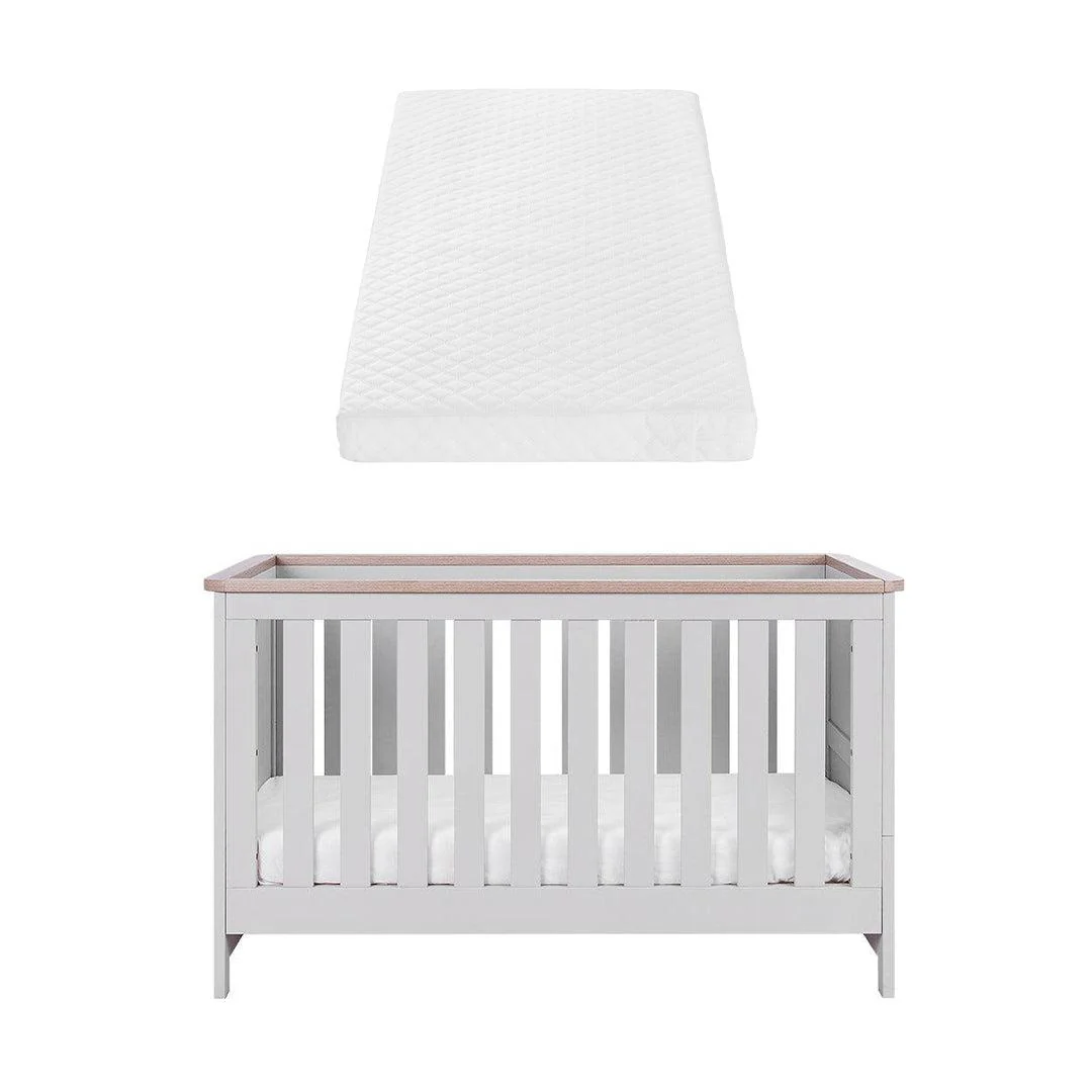 Tutti Bambini Verona Cot Bed - Dove Grey/Oak - Image 8