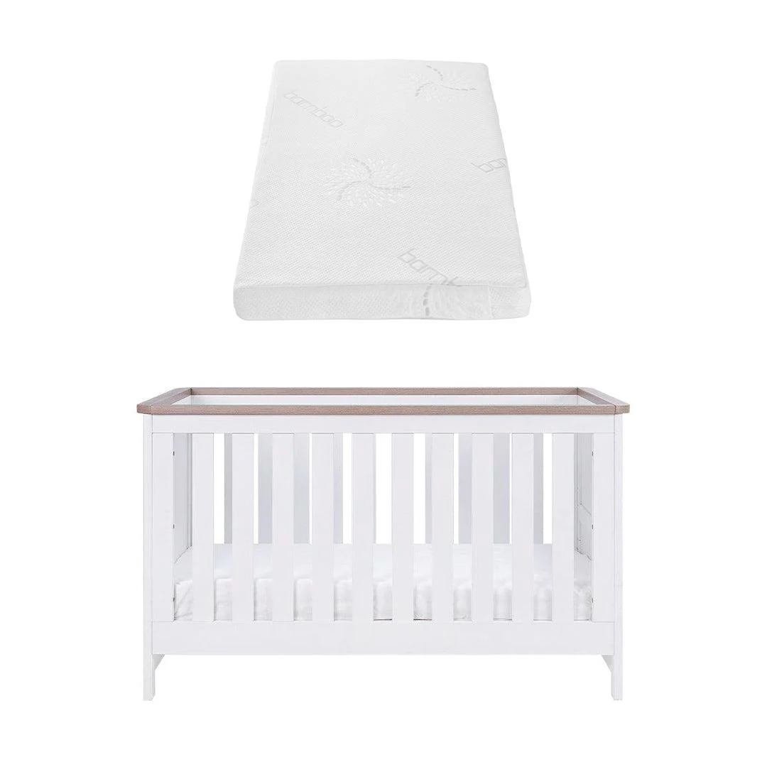 Tutti Bambini Verona Cot Bed - White/Oak - Image 11