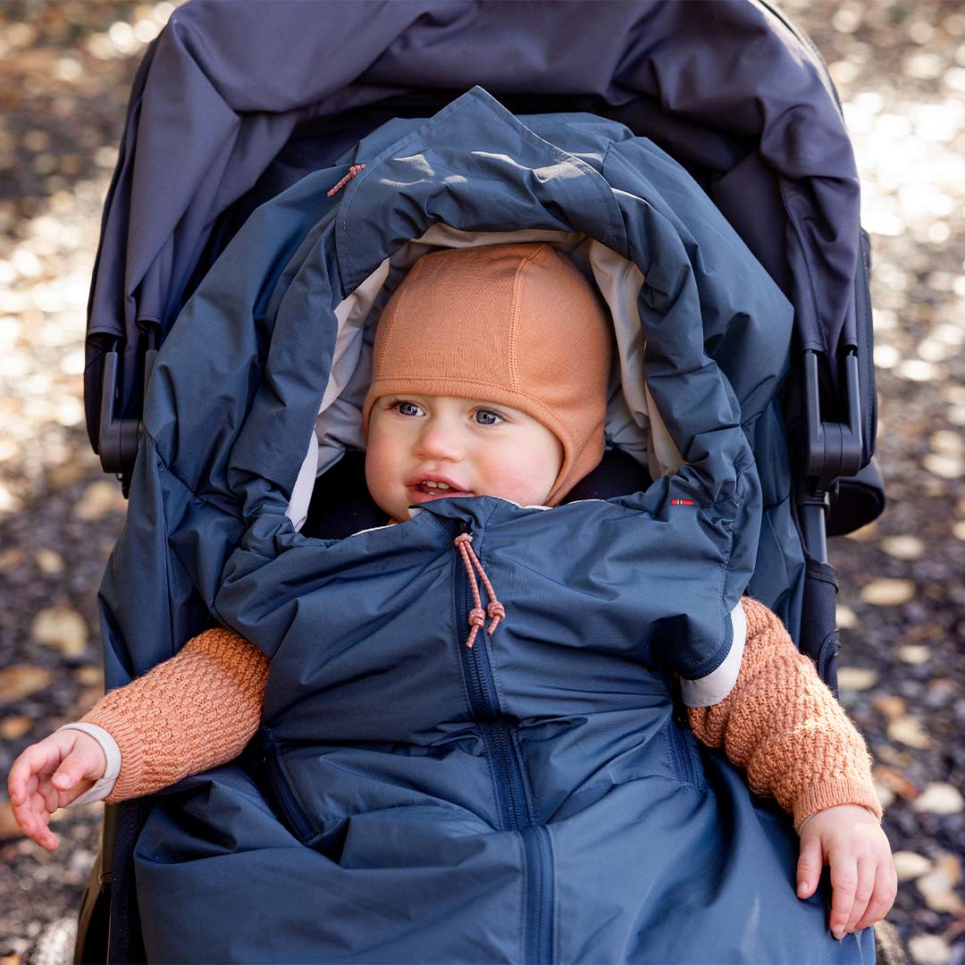Voksi Adventure Footmuff - Poppy Blue - Seashell Sand - Image 2