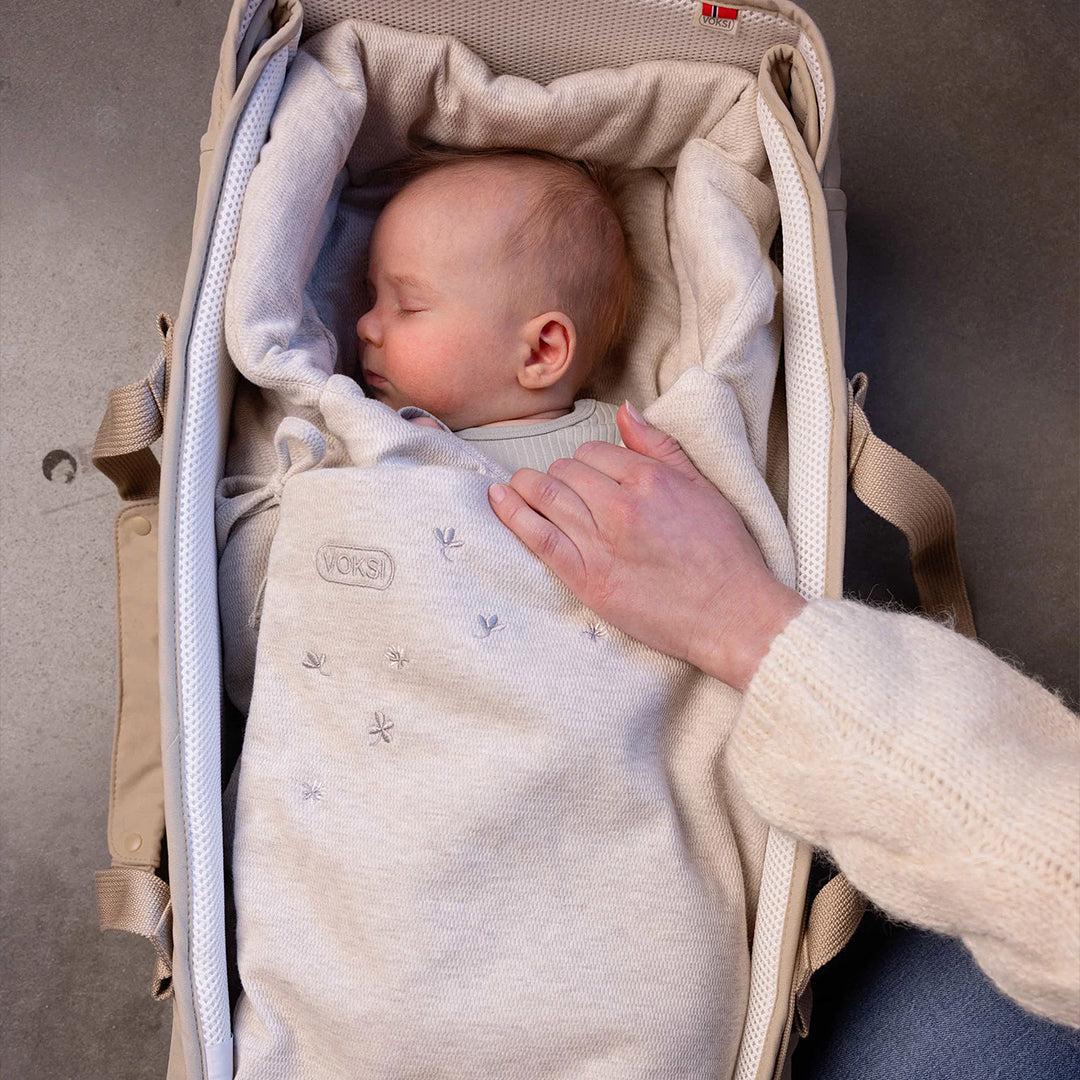 Voksi Wool Wrap Footmuff - Sand - Image 3