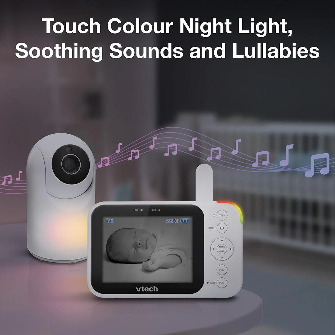 Vtech VM4263 3.5" Pan & Tilt Video Monitor - White - Image 3