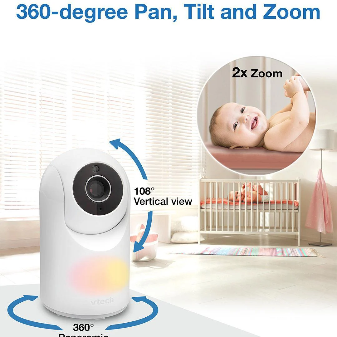 Vtech VM4263 3.5" Pan & Tilt Video Monitor - White - Image 6