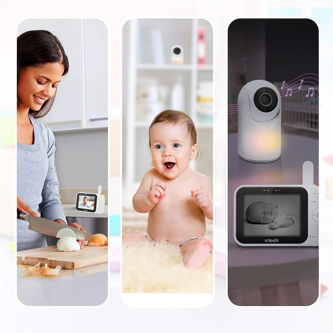 Vtech VM4263 3.5" Pan & Tilt Video Monitor - White - Image 7