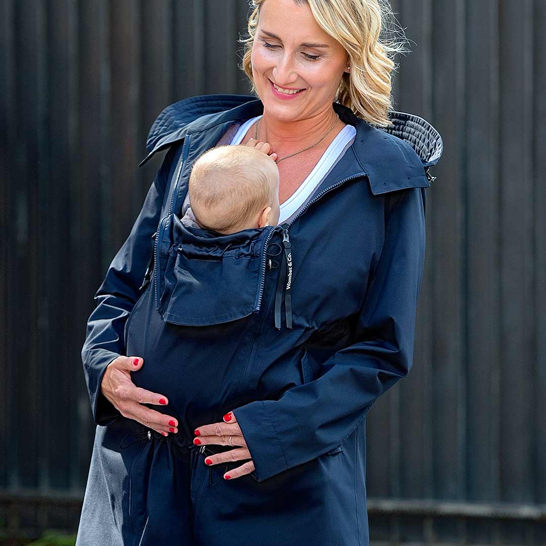 Wombat & Co KOWARI 4-in-1 Babywearing Jacket Set - Blue - Image 4